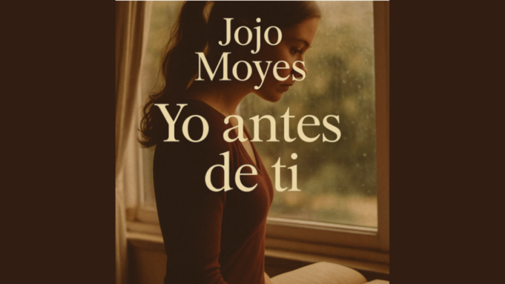 cartel yo antes de ti co chica al fondo junto a la ventana