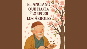 anciano hacia florecer los arboles
