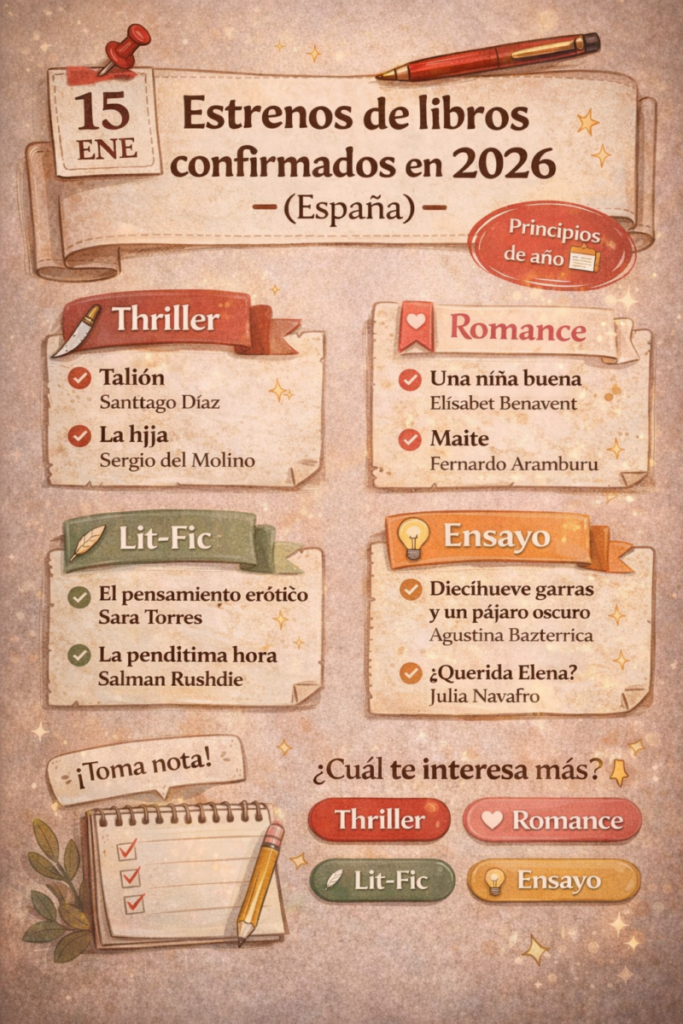 infografia estrenos literarios